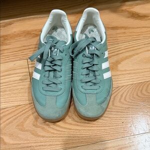 Adidas Teal Sneakers with White Accents